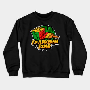 I'm a Problem Solver - Funny Rubik's Cube - Rubix - Magic Cube - Puzzle - 80s Retro Geek - Vintage Toy - Game Crewneck Sweatshirt